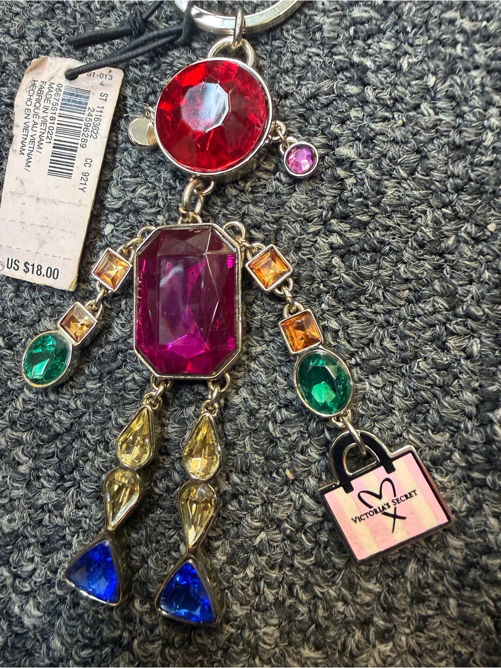 Victoria’s Secret Jeweled Woman Keychain. NWT - Picture 3 of 4
